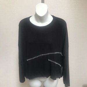 Ivan Grundahl Long Sleeved Top Black & White
